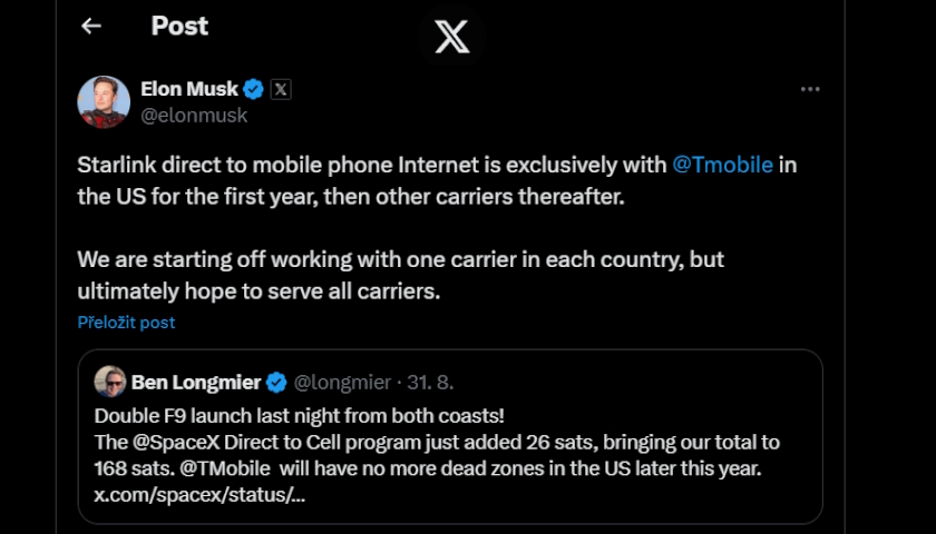 T-Mobile to get exclusive access to Starlink for one year