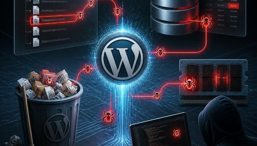 WordPress Backdoor Rebuilds Itself After Cleanup Using Files, Database, and Shared Memory